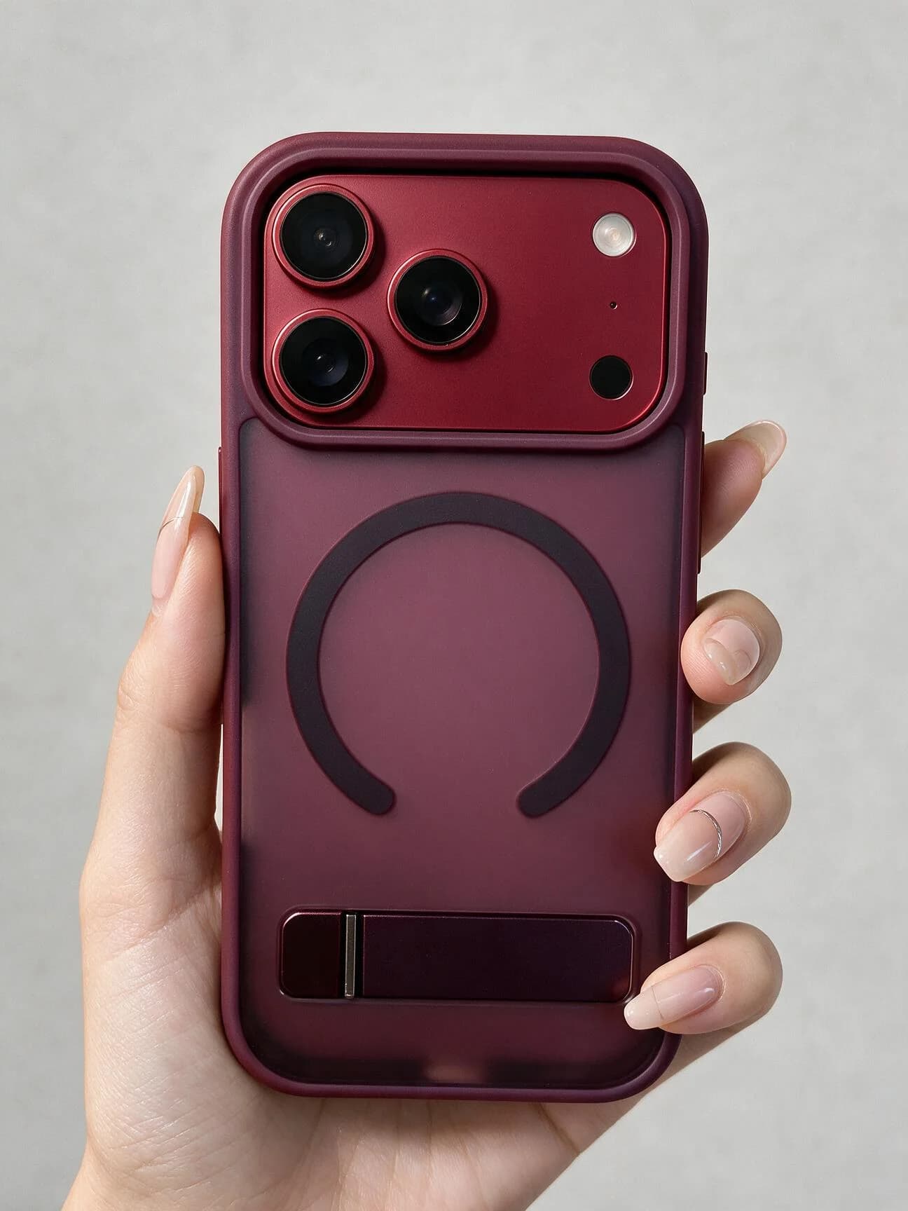 Skin Feel Phone Case invisable Foldable Holder For iPhone 18 Pro Max 17 16 Pro15 14 Portable Drop Resistant Slim Fit Stand Cover