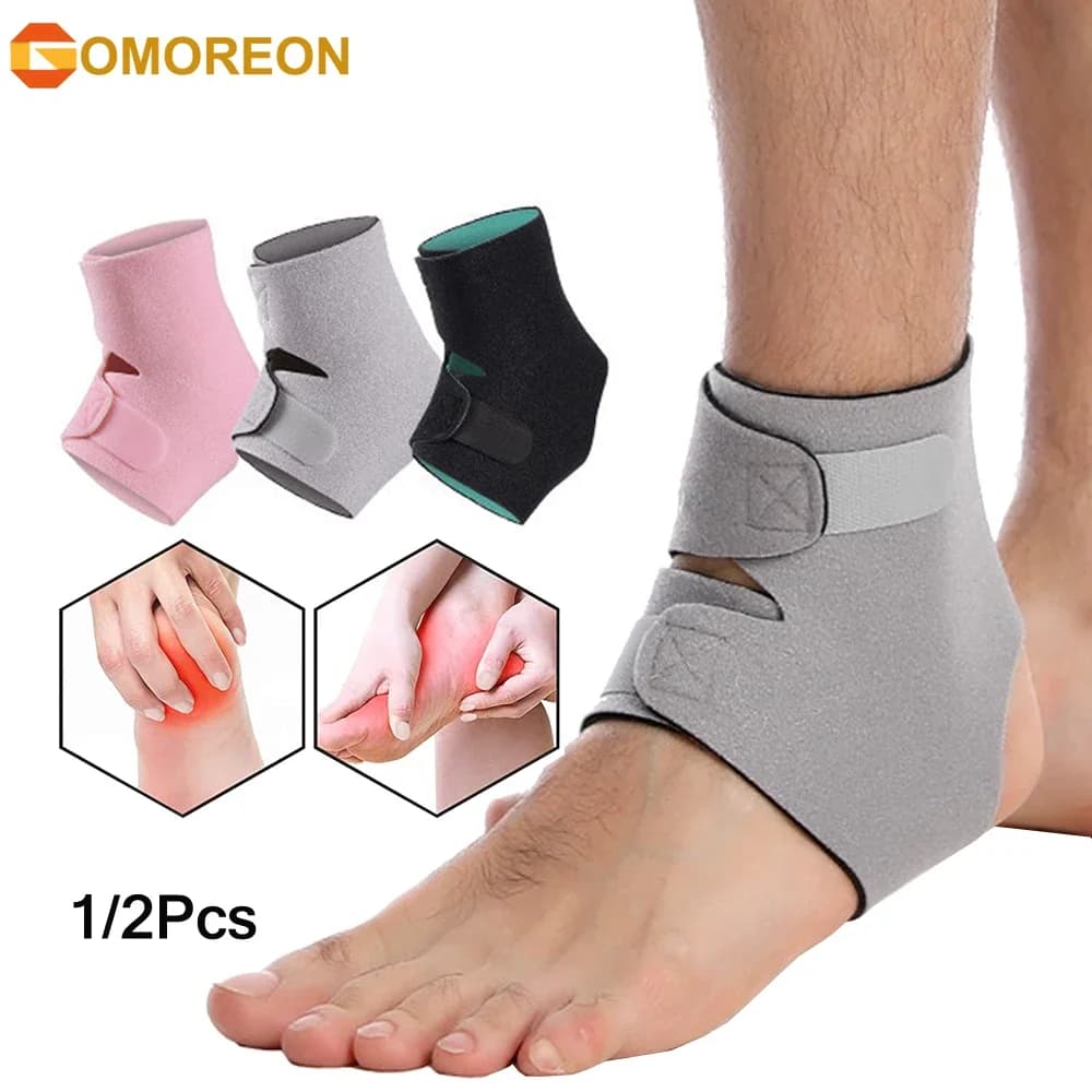 GOMOREON sport supporto alla caviglia per uomini e donne-traspirante regolabile caviglia Brace distorsione per la corsa in bicicletta basket