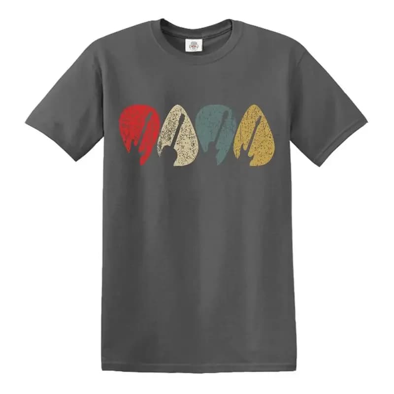 Guitar Picks TShirt Rock Metal Band Music Chrictmas Gift Mens Tshirt Women Tee