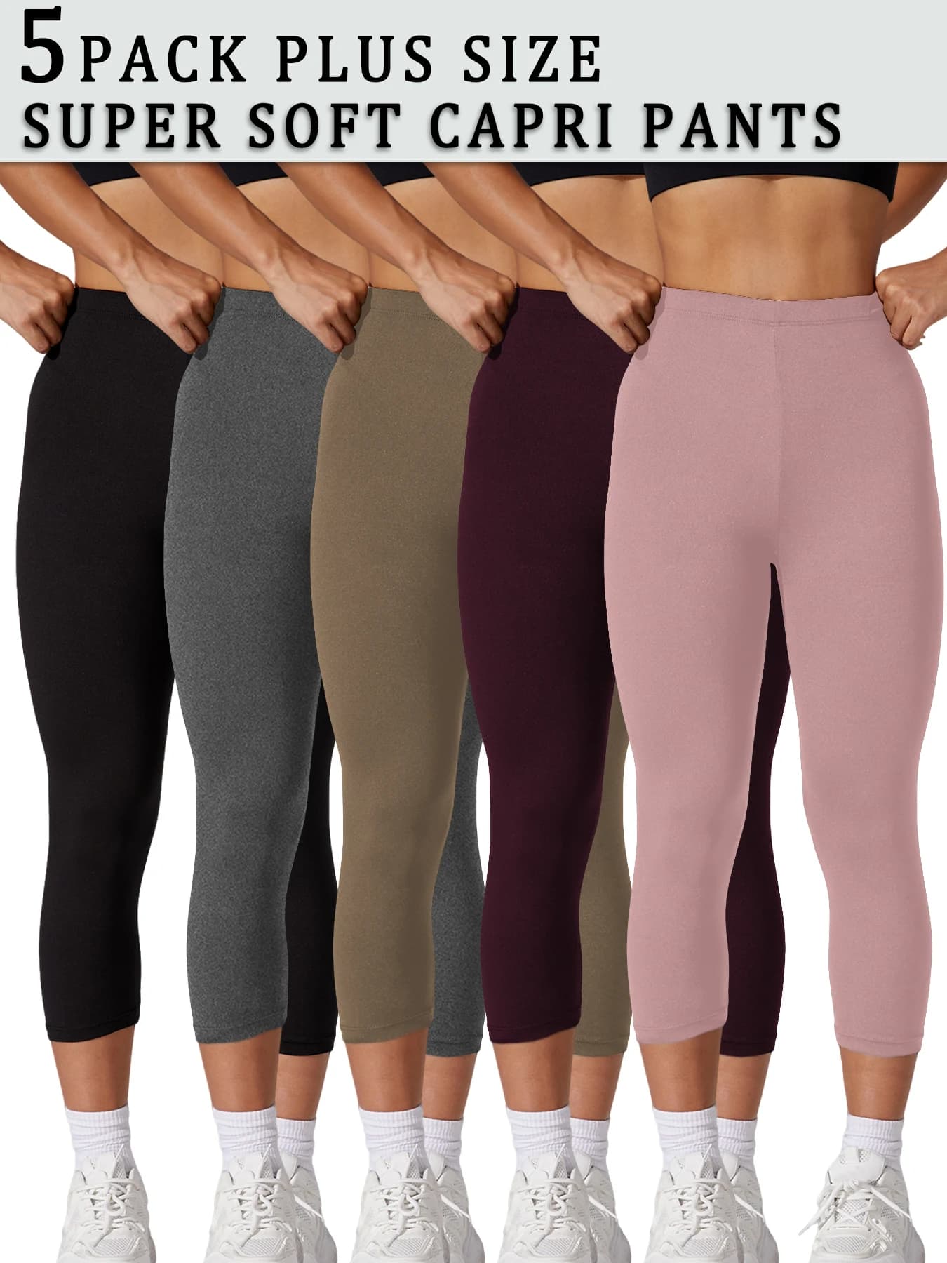 Super soft women's trousers strong sizes 5 pieces, not transparent for training, running, yoga, athletics, racing leggings