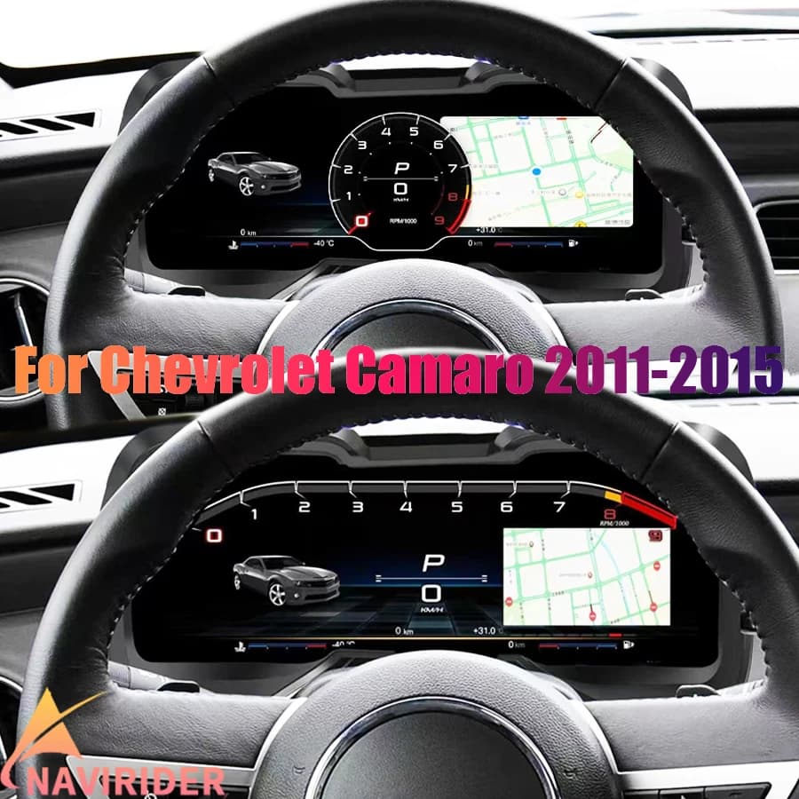 Update of the instrument panel with smart display for Chevrolet Camaro 2010 2012 2013-2015, 12.3 inch LCD display for car.