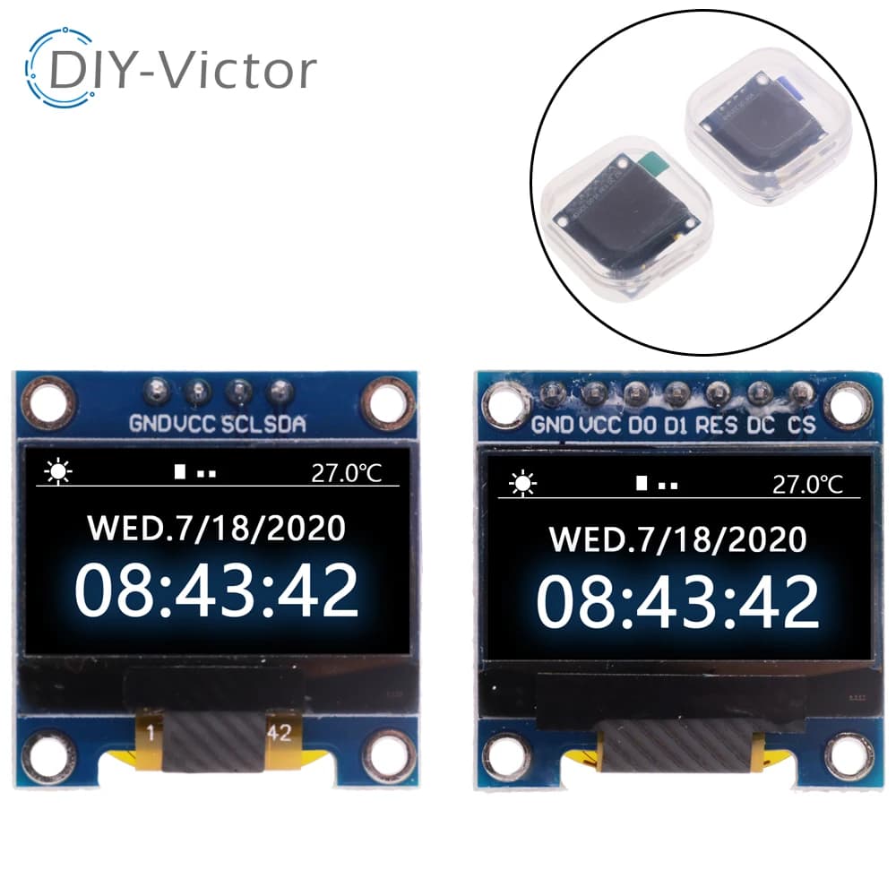 Modulo Display OLED Bianco/Blu/Giallo da 0,96 Pollici IIC Seriale 4pin 7Pin 128X64 I2C SSD1306 Schermo LCD per Arduino OLED