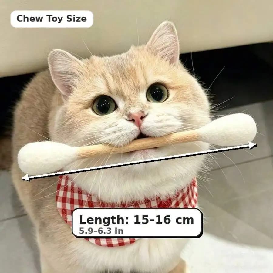 Cat Chew Stick Toy With Wool Ends Interactive Biting Toy