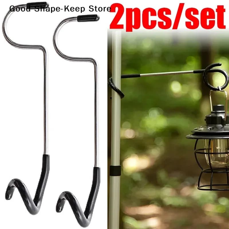 dailyHeavy Duty Camping Pole Hook 2Pcs Adjustable Position Easy Mount for Outdoor Awning Tent Hanging UseDaily products
