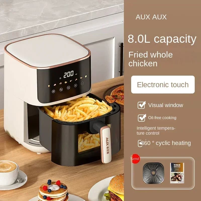 Combinazione friggitrice ad aria e forno AUX 220 V: tecnologia multifunzionale, completamente automatica, senza olio AH facile da pulire
