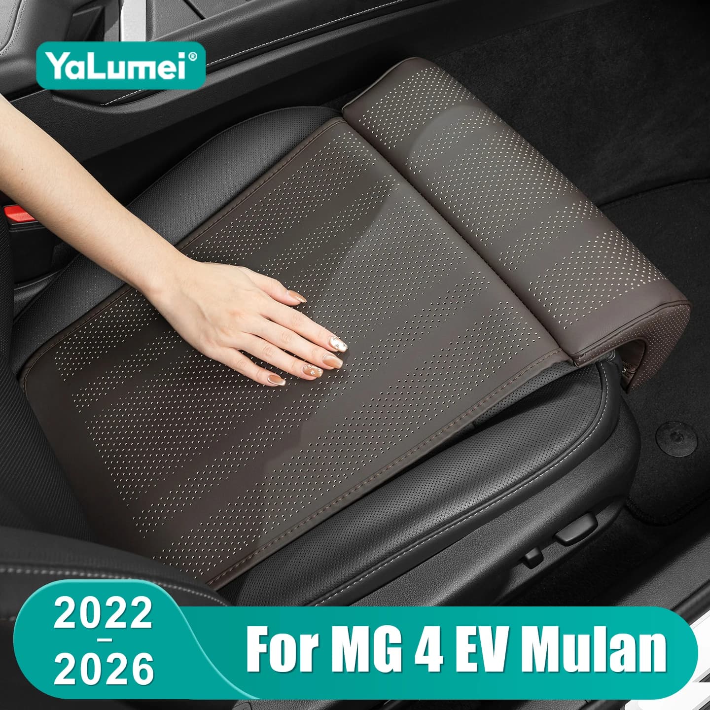 Cuscino Estensore per Sedile Auto in Pelle per MG 4 MG4 EV Electric EH32 Mulan 2022 2023 2024 2025 2026, Supporto per Gambe
