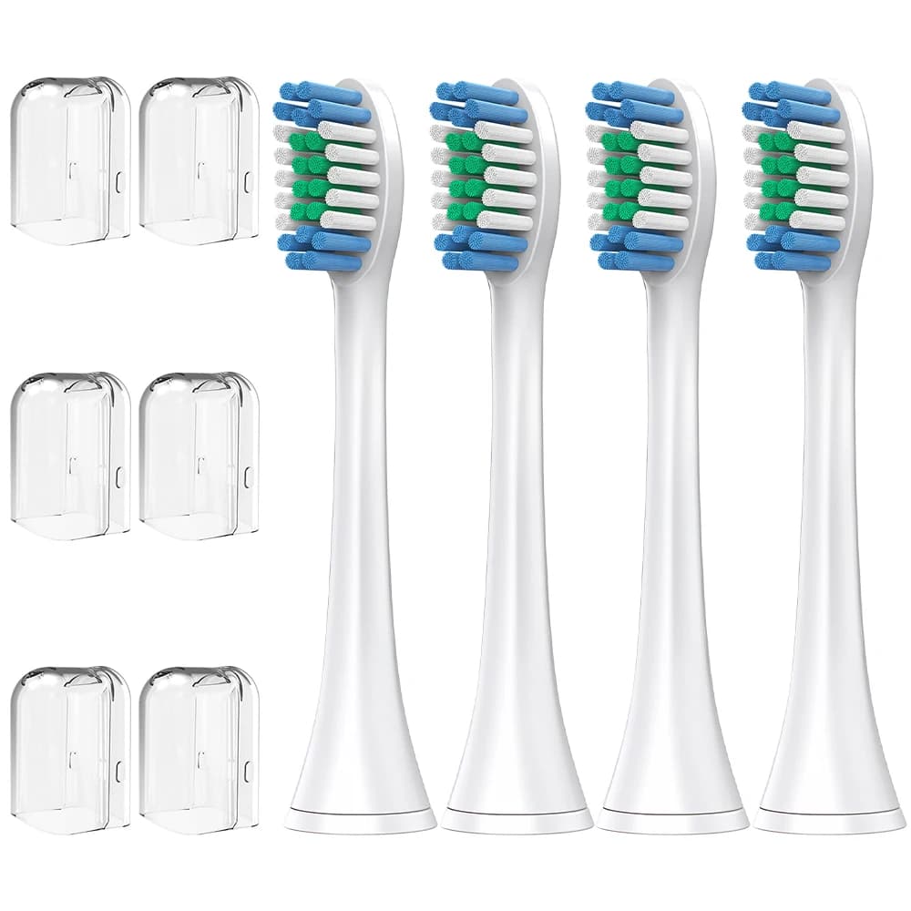 4 spare heads and 6 toothbrushe covers compatible with Philips Sonicare electric toothbrush, for 4100 1100