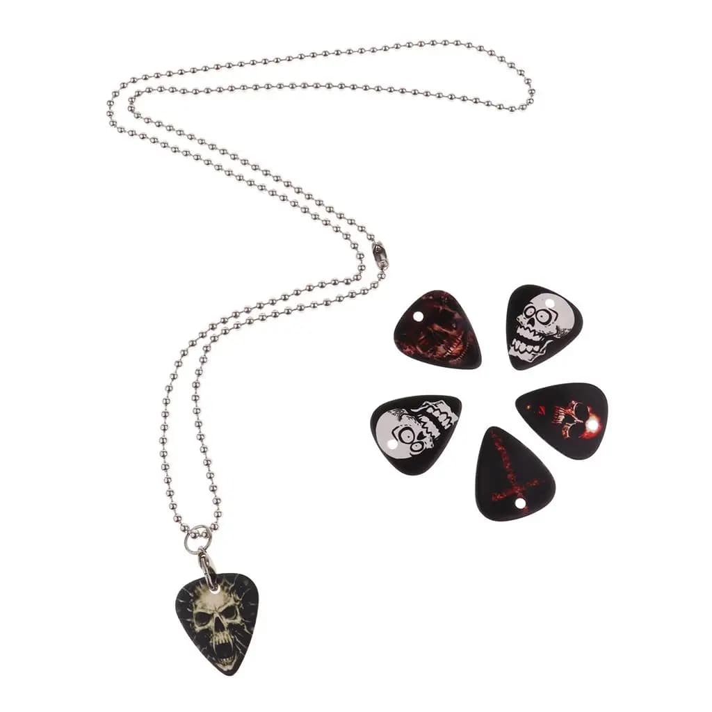 Exquisite Celluloid Guitar Pick Necklace Music Lover Jewelry for Guitar Parts Accessory