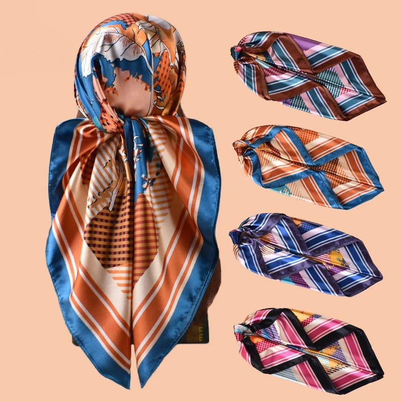 1 Piece Silk Shaft with Simple Floral Print, Women's Hair Accessories, New Versatile Spring Style