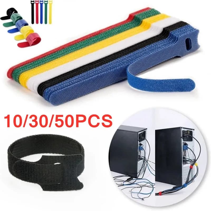 10/30/50pcs Organizzatore di cavi Avvolgicavo Clip di gestione dei cavi USB per supporto per auricolari Mouse Tastiera Cavo di protezione Fascette