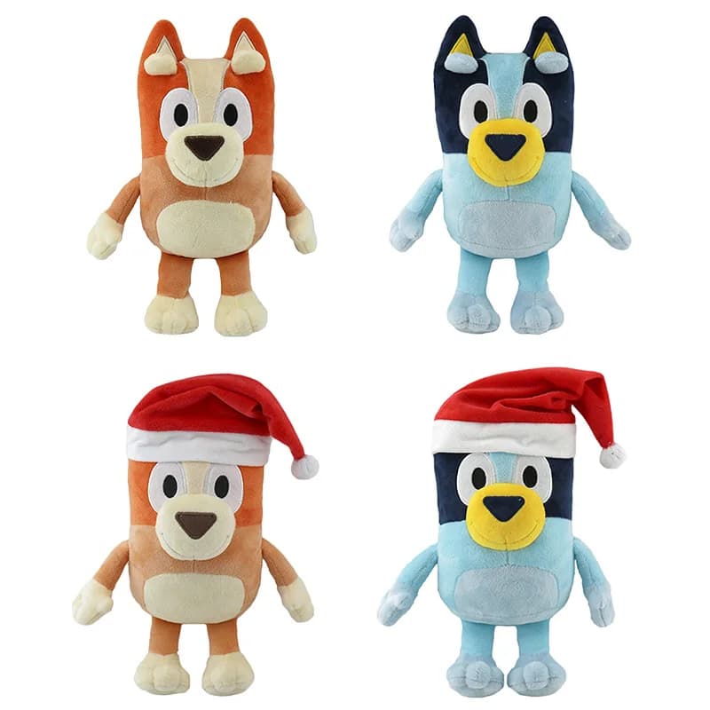Nuovo Peluche Blueyed da 30cm con Cappello Natalizio e Occhi Luminosi a Forma di Stella, Giocattolo Anime Imbottito, Regalo di Compleanno per Bambini