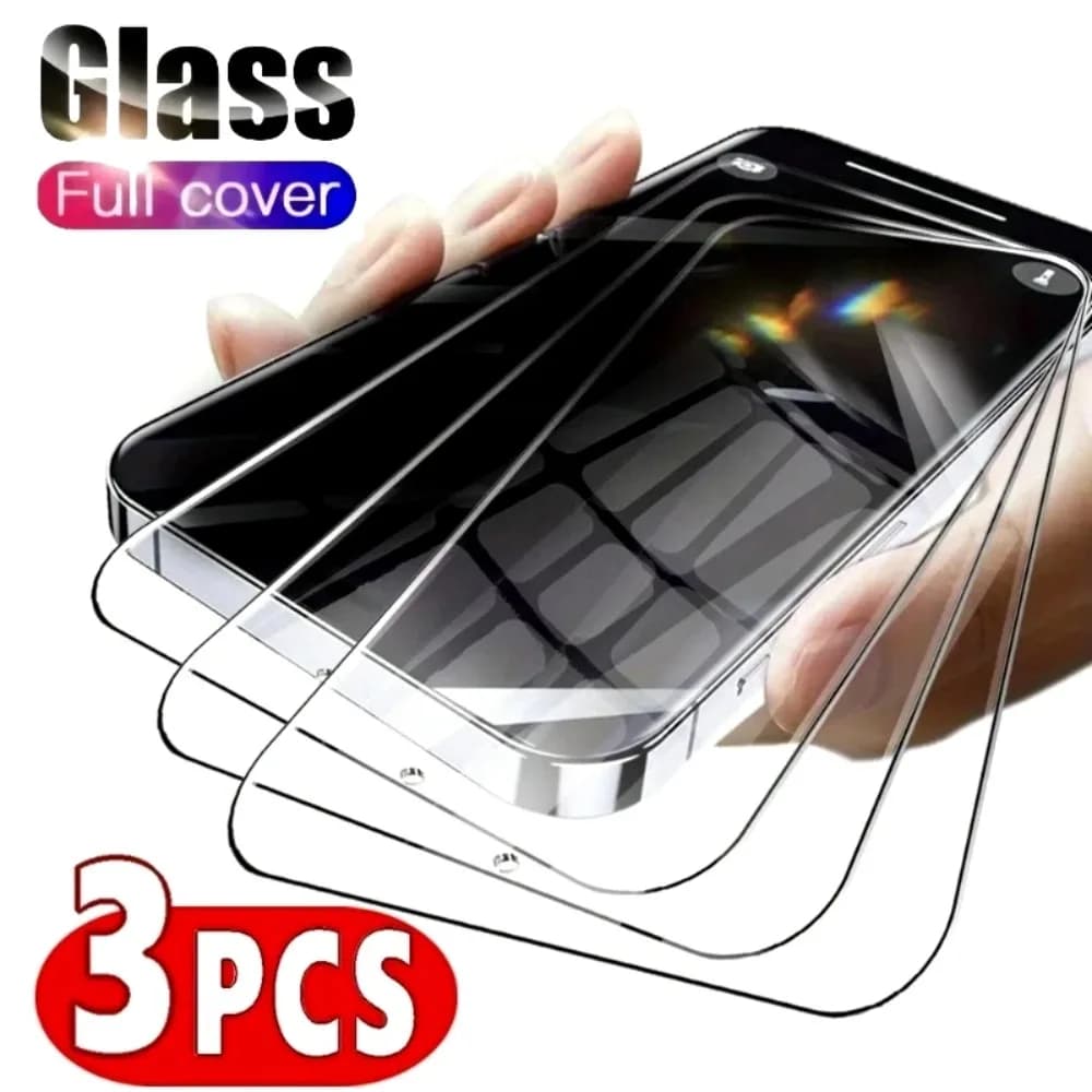 3 Pezzi Vetro Temperato Ultra Trasparente per iPhone 17 16 15 Pro Max 14 13 12 11 Pro Mini XR XS Max 16 15 Plus Protezione Schermo Completa