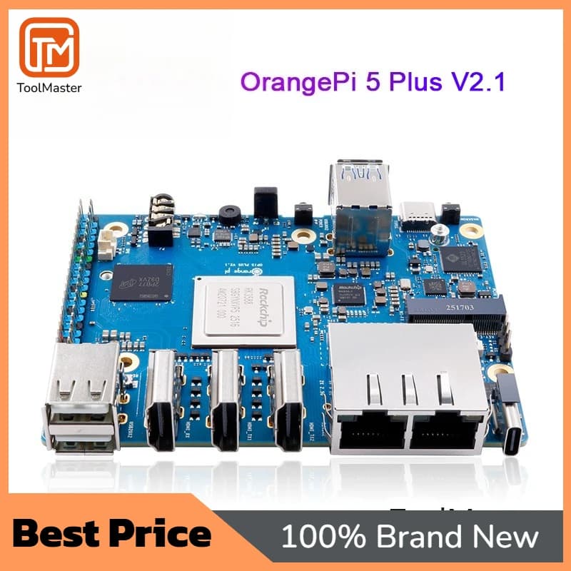 【Offerta Speciale】Orange Pi 5 Plus V2.1 Versione 16GB RAM Scheda di Sviluppo RK3588 Modulo PCIE WiFi-BT Esterno SSD 8K Orange Pi5