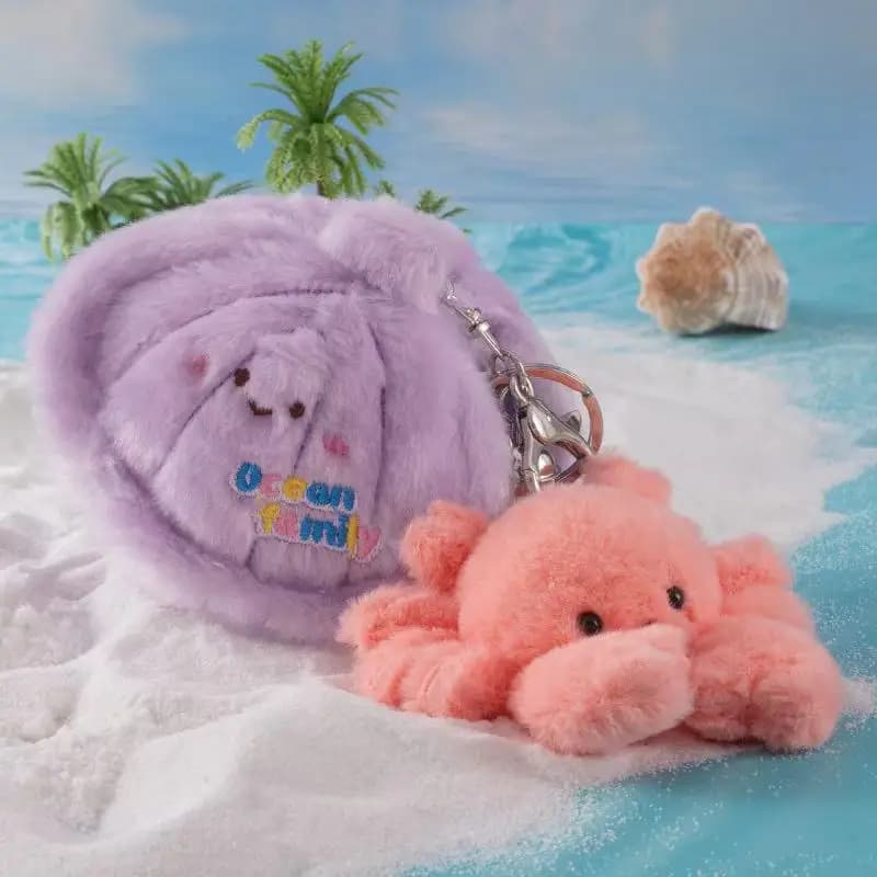 The latest marine animal nest backpack pendant keychain Kawaii stuffed plush toy figurine doll cartoon anime cute gift fun doll