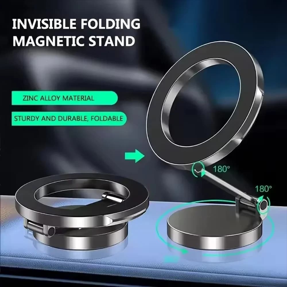 Strong Magnetic Car Phone Holder 360 Degree Rotation Foldable Mobile Cellphone Holders Support For For iPhone 17 Samsung Android