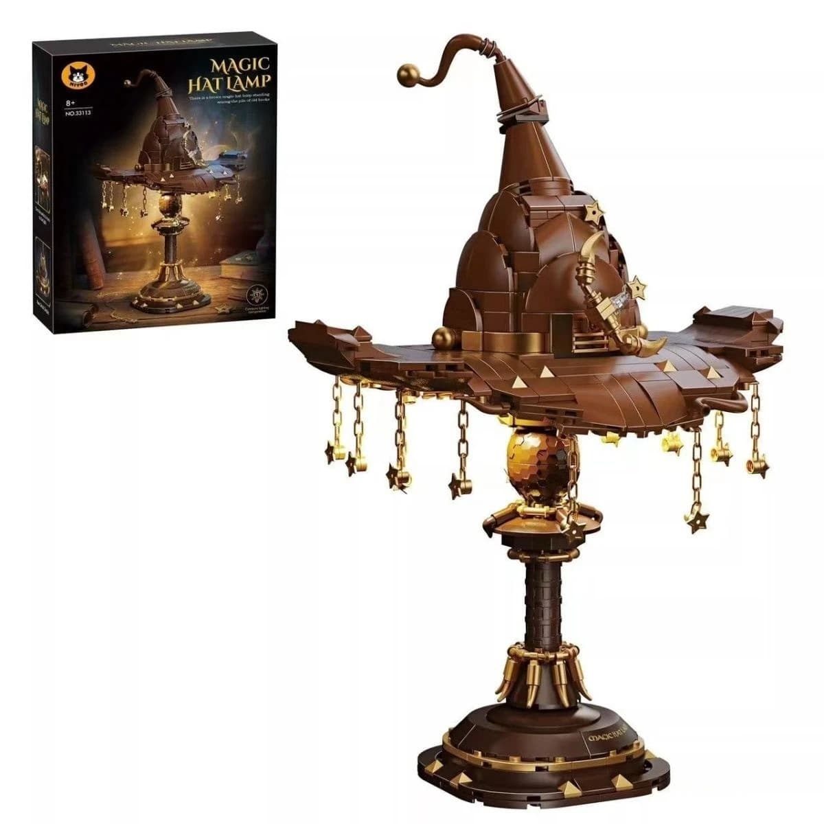 Set di Costruzioni MOC da 698 Pezzi: Lampada da Scrivania a Forma di Cappello Magico - Giocattoli Educativi per Adulti, Regalo Perfetto