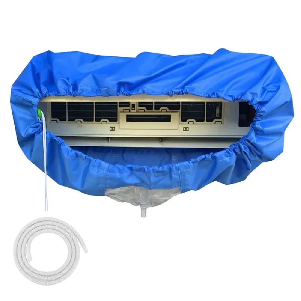Leakproof Air Conditioner Cleaning Bag Washable Waterproof Split Air Conditioner Washing Cover for 1-3P Blue AC Protective Cover