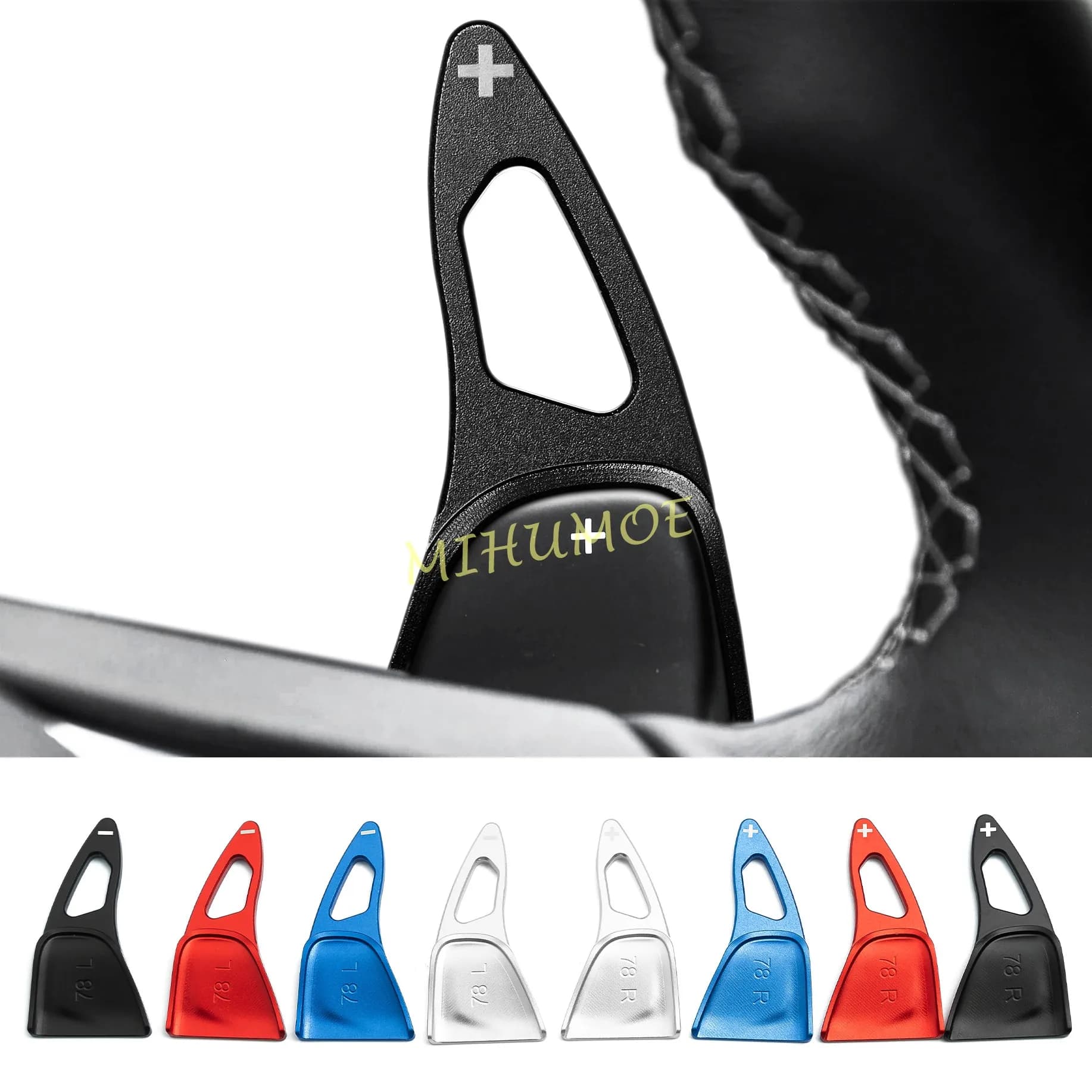 For GMC Sierra 1500 Chevrolet Silverado 1500 Buick Envision Enclave Car Steering Wheel Shift Paddle Shifter Cover Extension 2Pcs