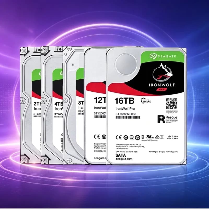 FOR New Seagate IronWolf NAS Storage Hard Disk 3.5" SATA III 7200RPM 6GB/s 4TB To 18TB Professional Server HDD