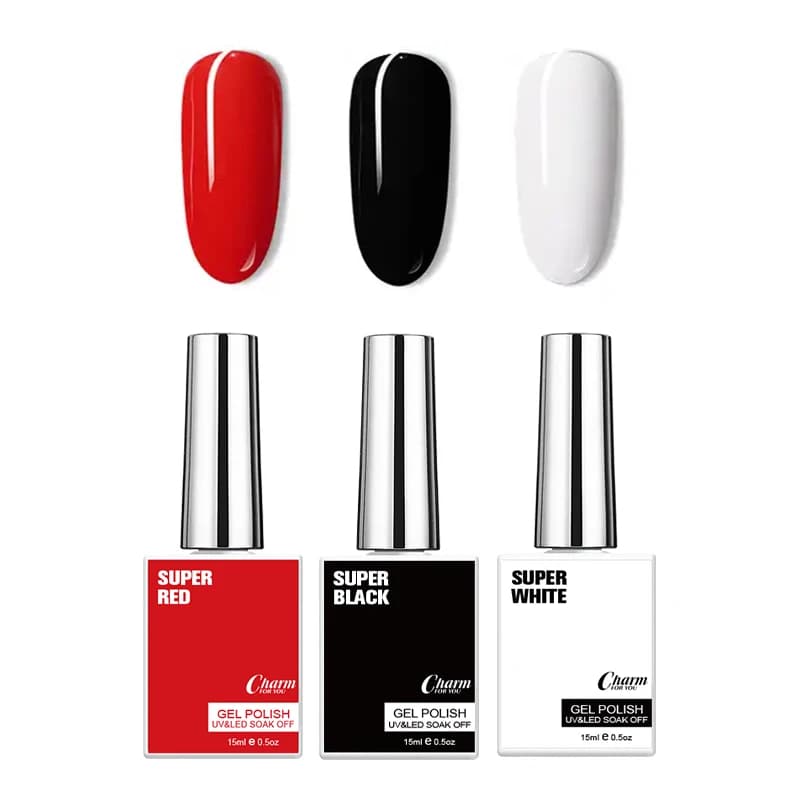 Nuovo Set Smalto Gel 3 Colori CHARM 2026 + Base e Top Coat – Kit Essenziale per Nail Art per Principianti, Kit Manicure Fai-da-te Tutto in Uno