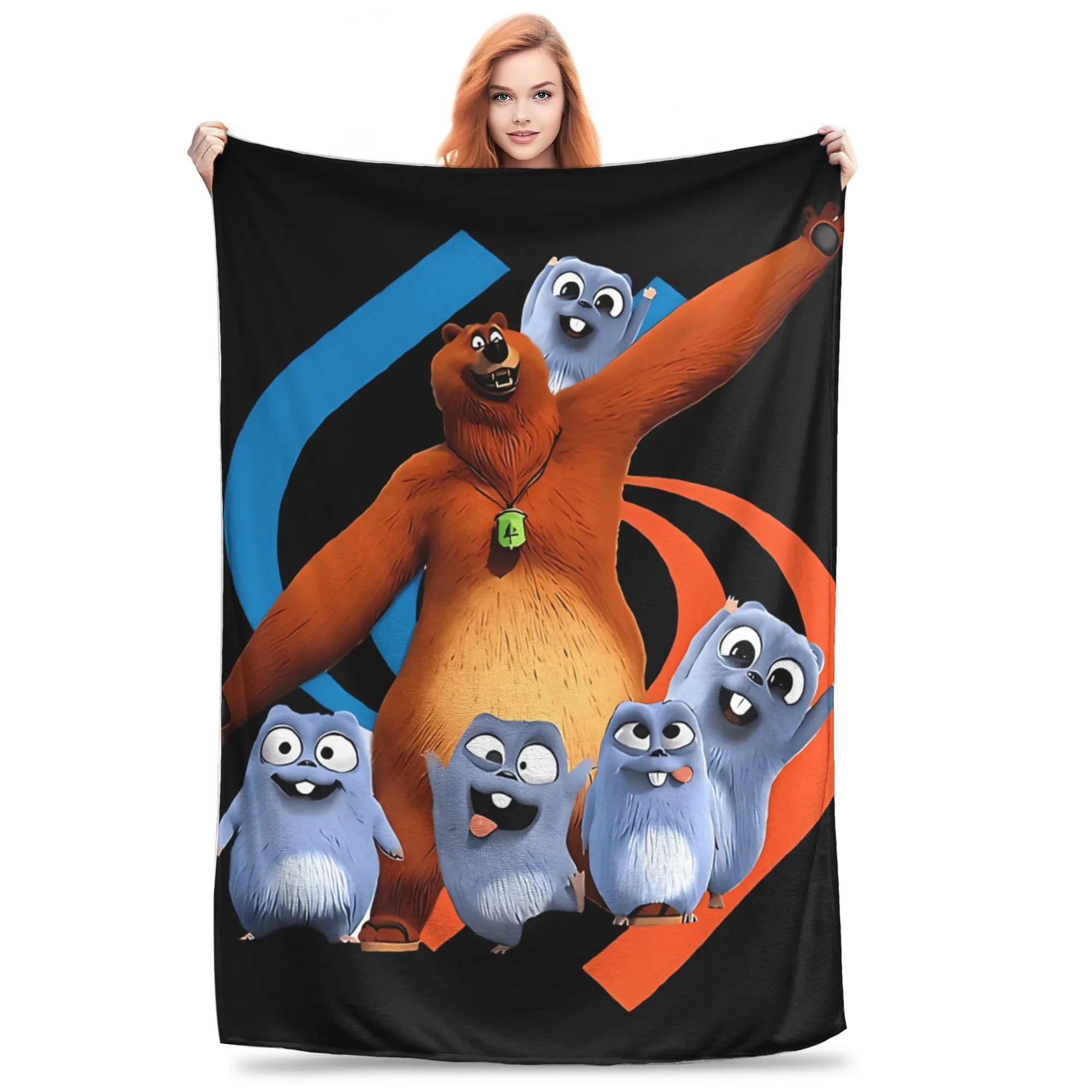 Grizzly and Lemmings Survival Journeys Blanket Quality Soft Throw Blanket Winter Girls Boys Living Room Fashion Bedspread