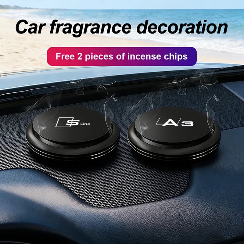 Deodorante per Auto Solido Profumato Girevole per Aromaterapia, Decorazione per Audi Sline A3 A4 A5 A6 A7 A1 A2 A8 Q1 Q2 Q3 Q4 Q5 Q6 Q7 Q8 TT S5