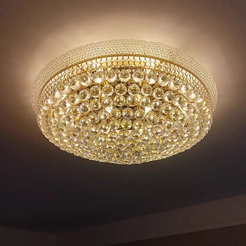 French Crystal Ceiling Lamp Living Room Modern Atmosphere Luxury Dining Room Hotel Villa Bedroom Crystal Ball Italian Lamp Hot