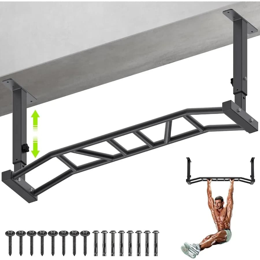 48 Inch Ceiling Mounted Traction Bar Heavy Duty Multi Handle Traction Bar Traction Bar Mounted Traction Bar on Adjustable Height Traction Bar