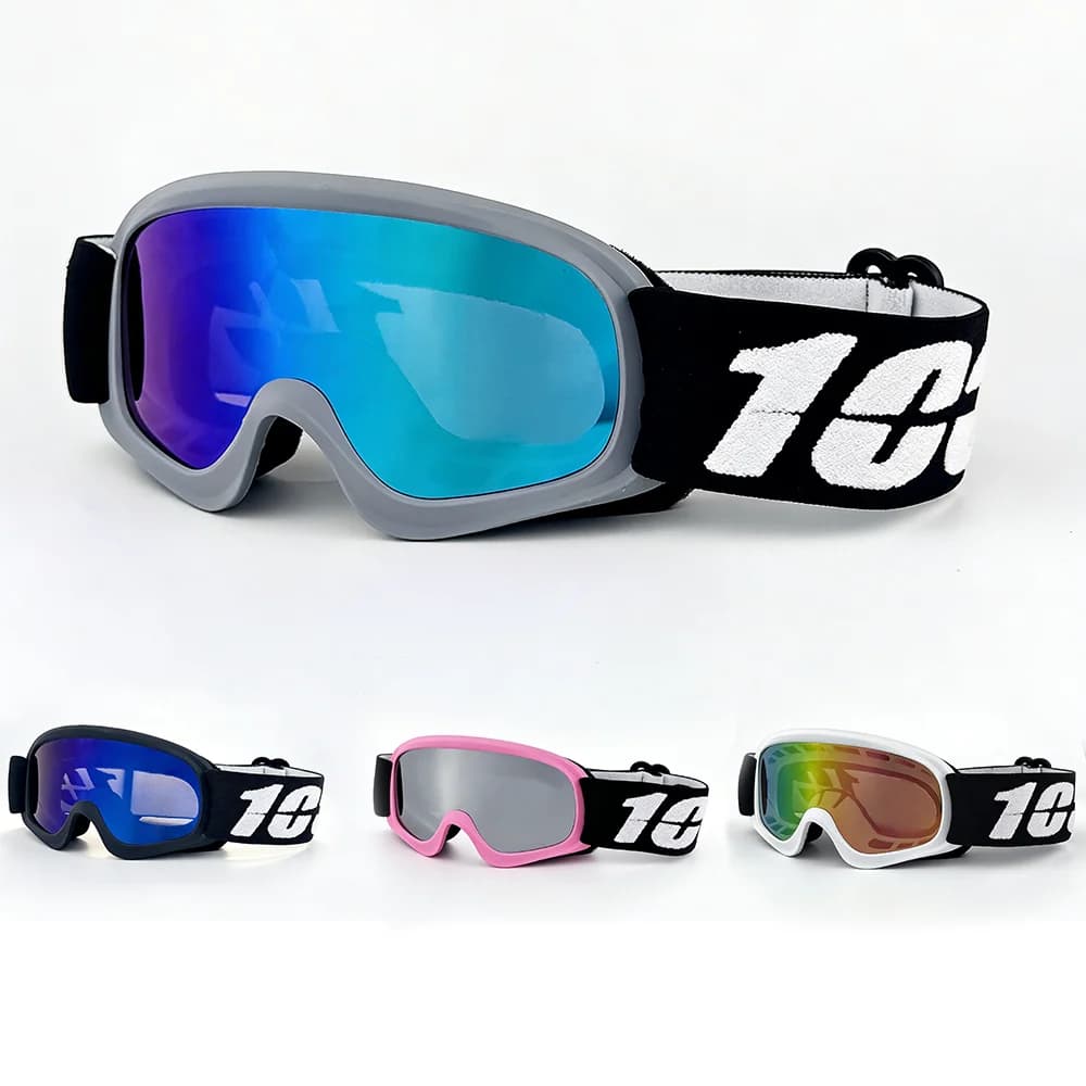 Occhiali da Sci per Bambini, Doppio Strato Resistente agli Urti, Maschera da Sci HD, Occhiali da Snowboard UV400, Protezione per Occhiali da Neve per Bambini