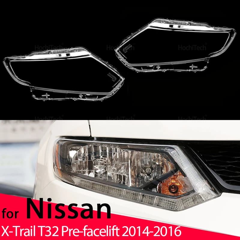 Auto Sinistra e Destra Faro Borsette Lampada Ombra Trasparente Copriobiettivo Copertura Del Faro per Nissan X-Trail 2014 2015 2016