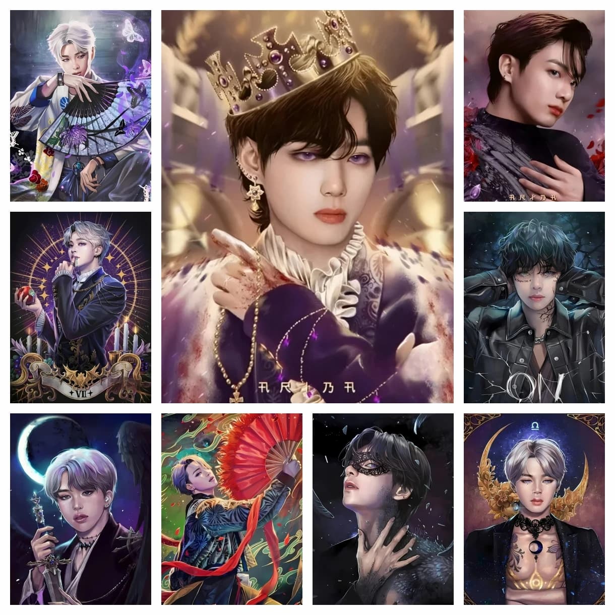 KPOP Ragazzo sudcoreano Banda Pittura diamante Kit punto croce Mosaico Ricamo Decorazioni per la casa 5D Fai da te Strass Artigianato d'arte Disegno