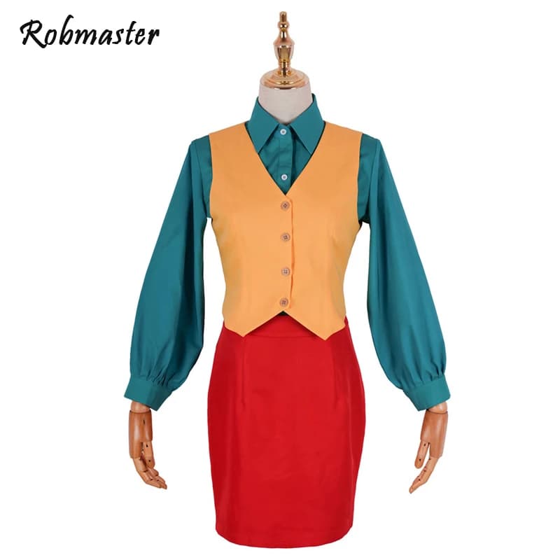 Clown Joaquin Phoenix Arthur Fleck Cosplay Costume Suits Halloween Party Uniforms for Women Kids Shirts+Vest+Skirt Uniform Suit