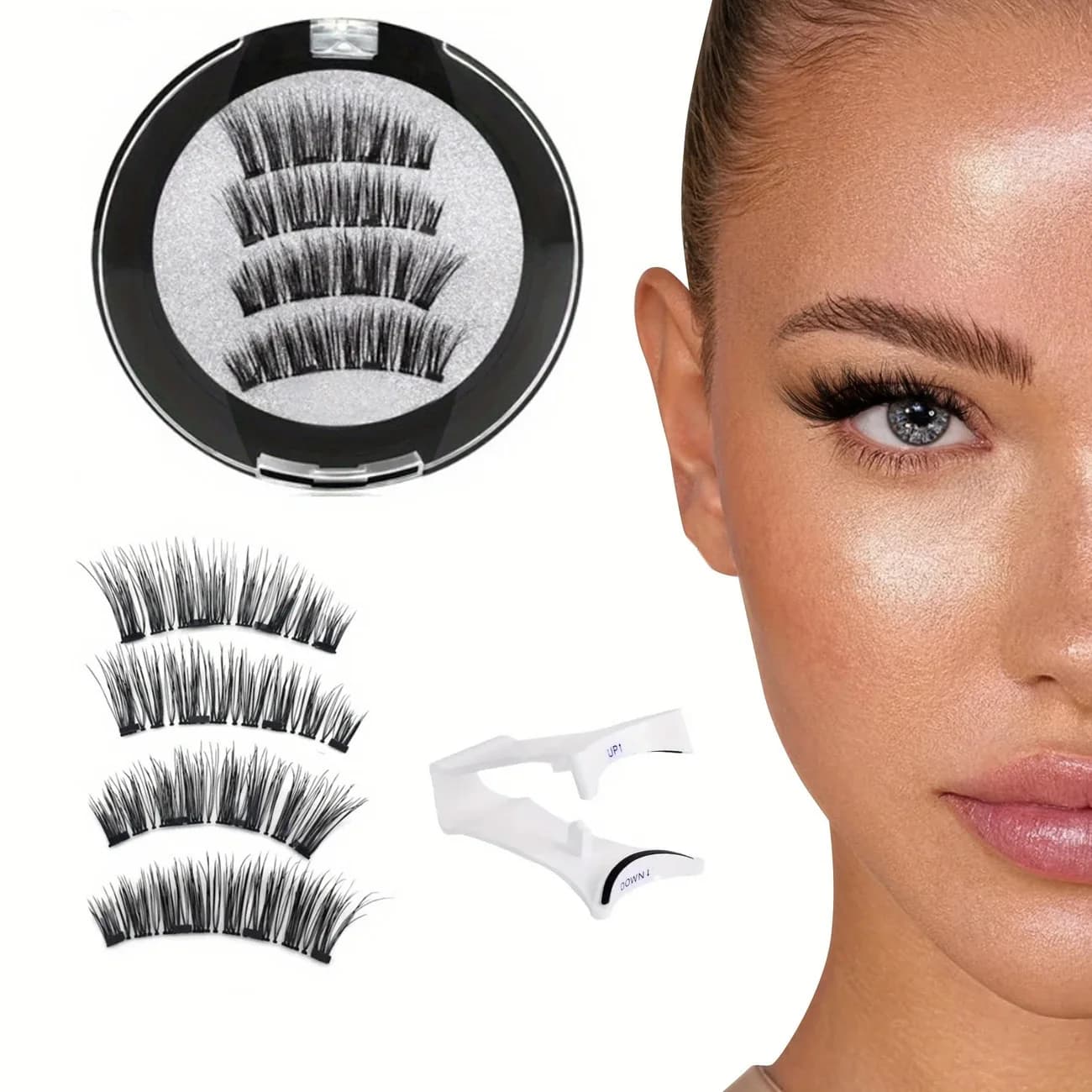 Easy to wear magnetic eyelash set: reusable and waterproof fake eyelashes, no necessary glue, creates a natural and dramatic look, perfect for everyday use and parties