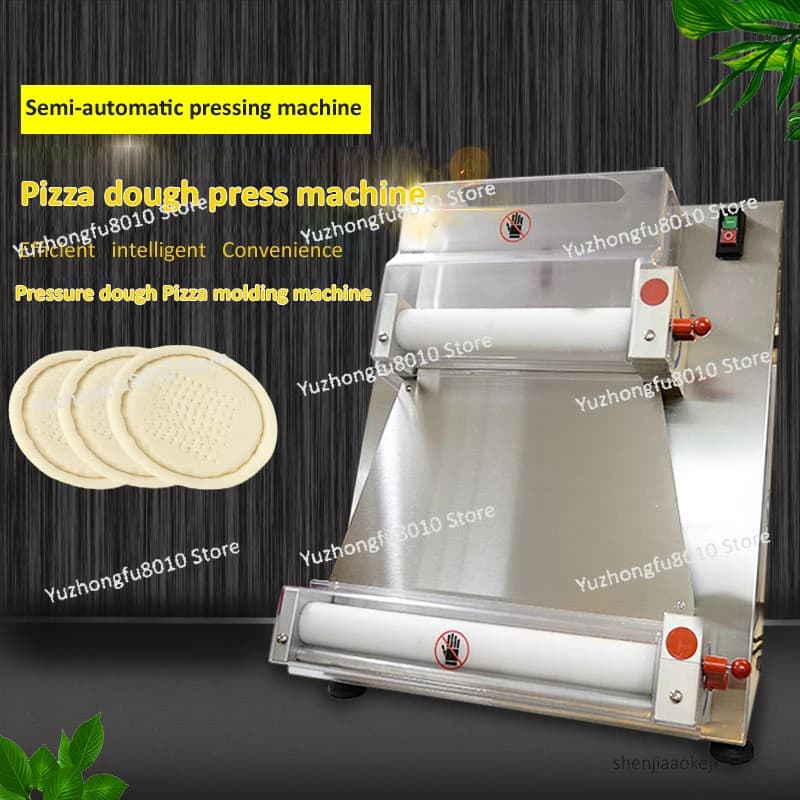 Macchina Elettrica Automatica per Pressare l'Impasto da 40cm, Pressa per Pizza e Pasta per Panifici Commerciali