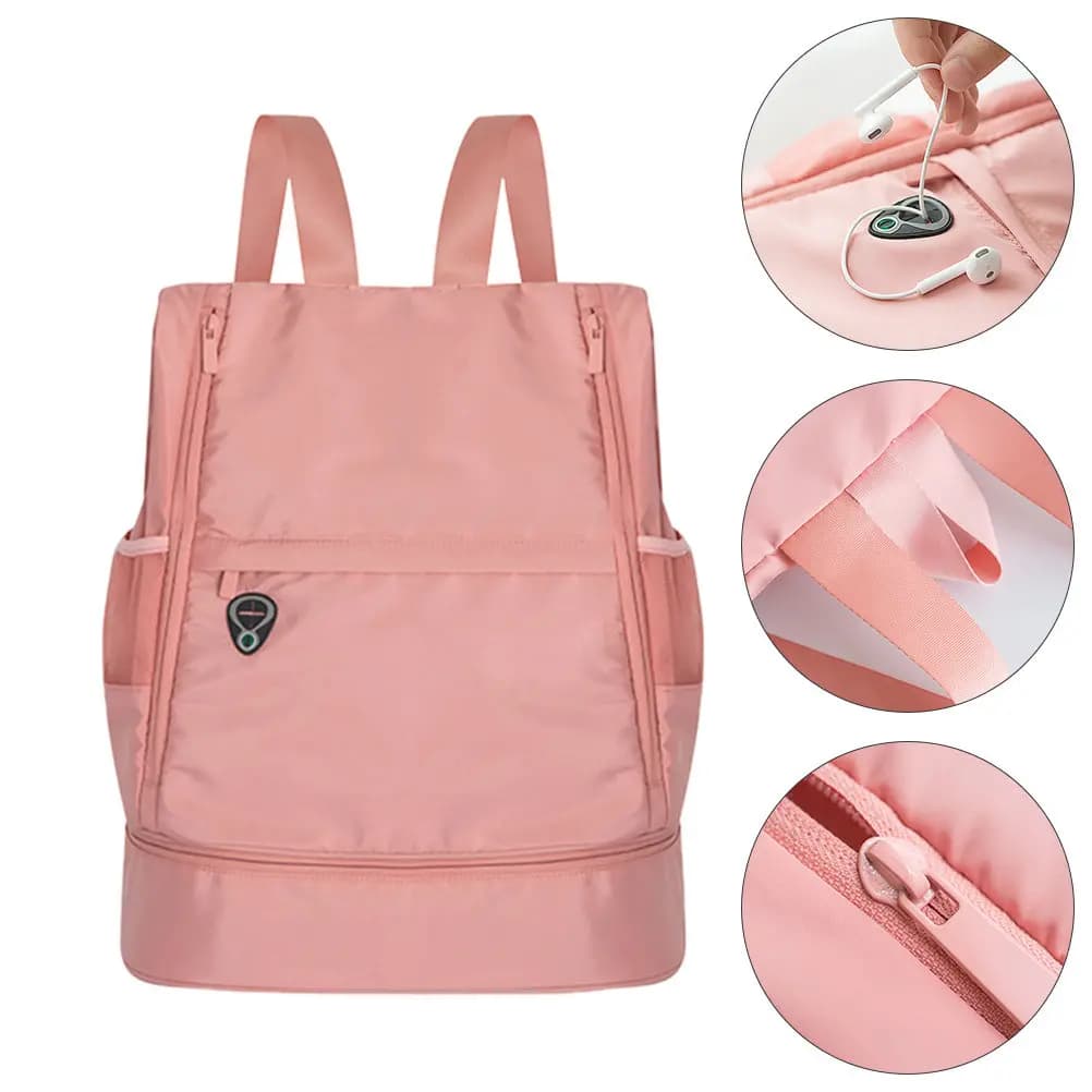 Zaino Impermeabile con Scomparto Separato per Asciutto e Bagnato, Borsa da Viaggio Portatile Adatta per Nuoto, Viaggi ed Escursioni