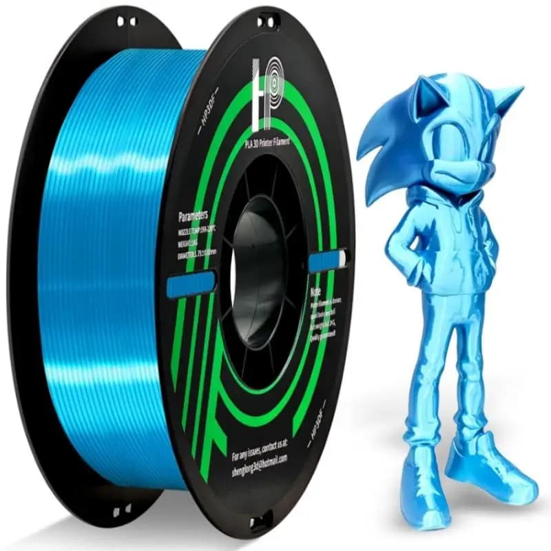 3D Printer Filament, PLA, Silk Shining Surface ,HP3DF 1.75mm Accuracy +/- 0.02mm, 1KG Spool (2.2 lbs), Fit Most FDM Printer