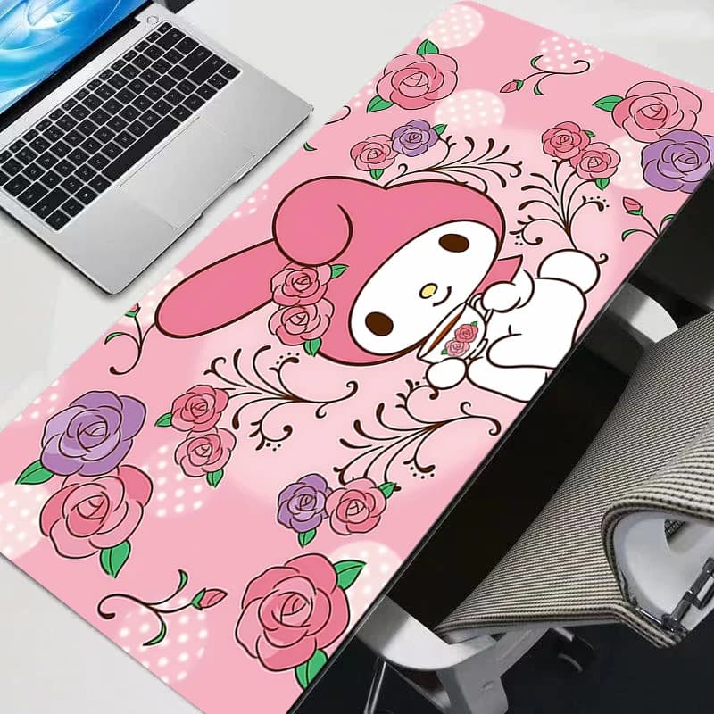 Tappetino per mouse My Melody per gamer, tappetino XXL per tastiera, tappetino per mouse grande, tappetino da gioco resistente per scrivania