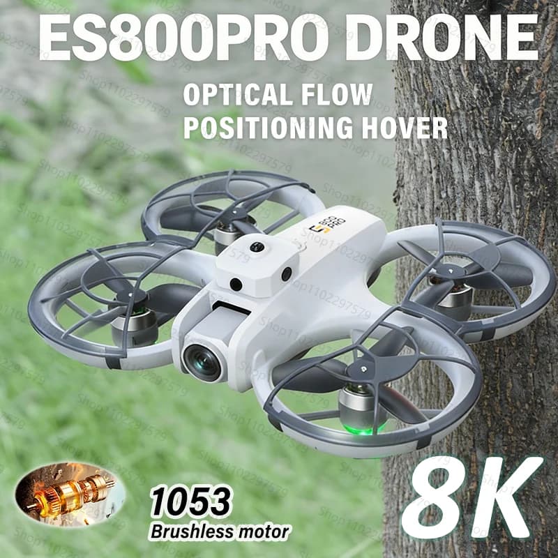 Nuovo Drone ES800PRO con Doppia Fotocamera HD 1080P, Motore Brushless, Evitamento Ostacoli, Fotografia Aerea, Quadricottero Ideale Come Regalo