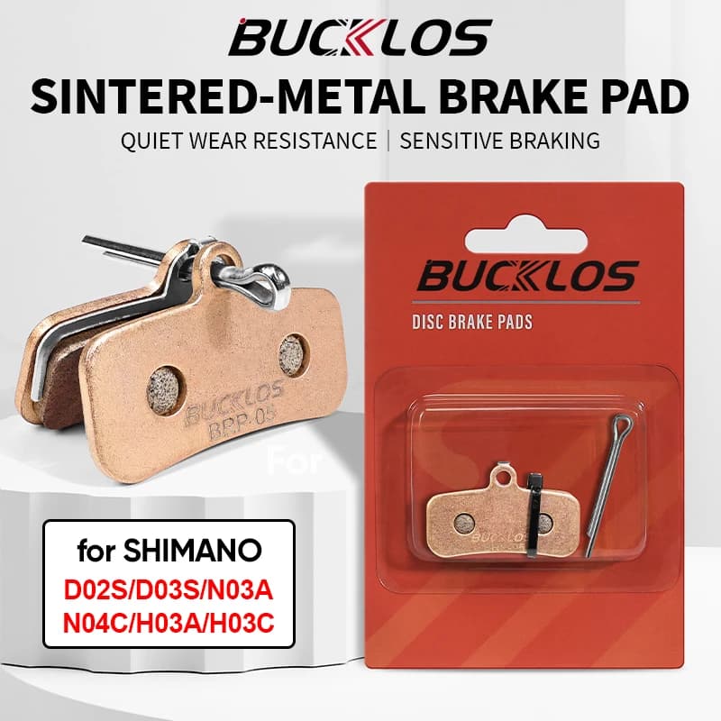 BUCKLOS Pastiglie freno bici MTB Pastiglie freno a disco per bicicletta in metallo sinterizzato per SHIMANO D02S N03A Pastiglie freno bici da strada MTB resistenti all'usura