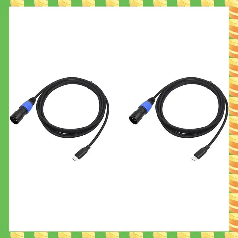 AB53 2X USB-C To XLR 3Pin TYPE-C Male Cable For Mixing Console Amplifier Audio Speakers Mobile Laptops Phones 100Cm