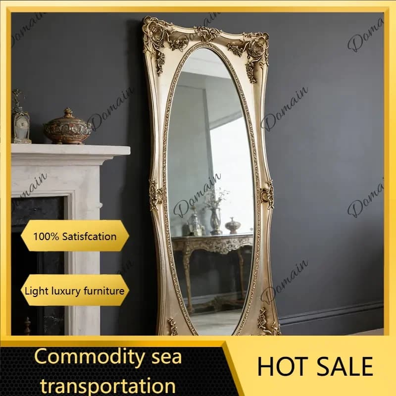 ZL Standing Nordic Mirror Living Room Moving Full Body Girls Bedroom Funky Bathroom Luxury Mirror Floor Espelhos Home Decoration
