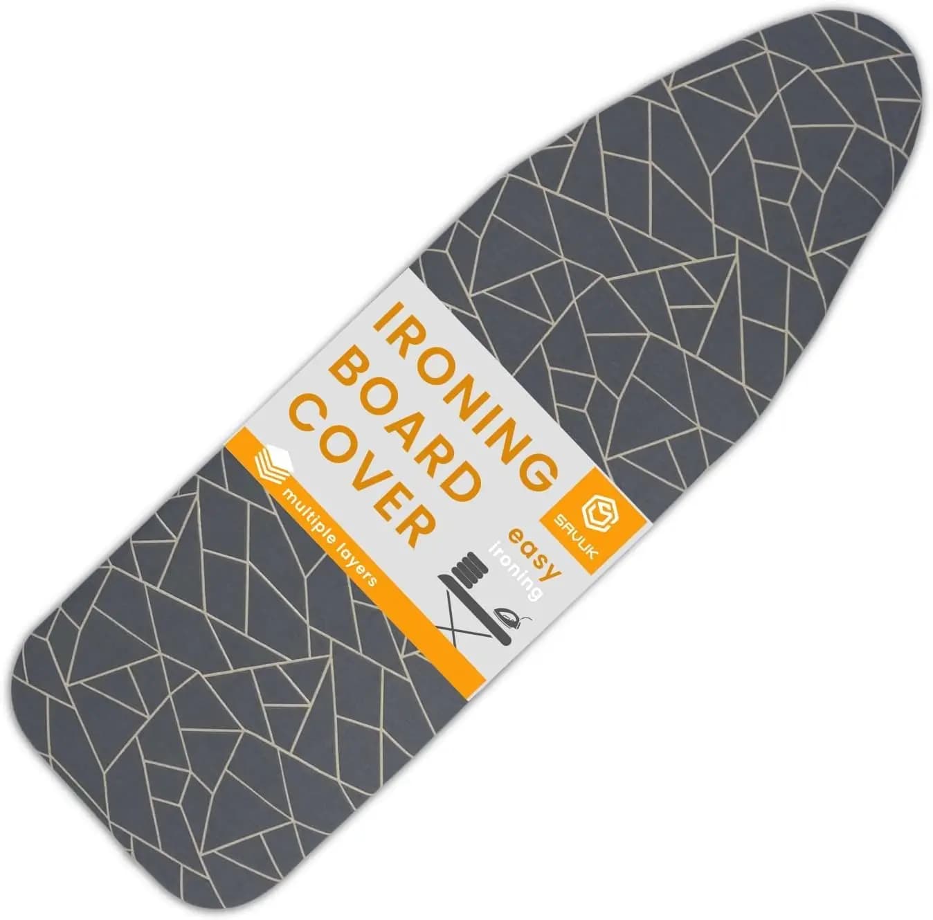 Copri Asse da Stiro Standard con Imbottitura Termoriflettente e Antiaderente - 15x54 Pollici, Resistente