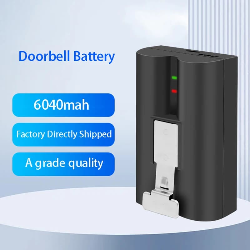 Batteria RV4 per Ring Video Doorbell 2/3/4, Ring Stick Up Cam Solar (sostituisce V4), Doorbell 3 Plus, Spotlight Cam (sostituisce 6040mAh)