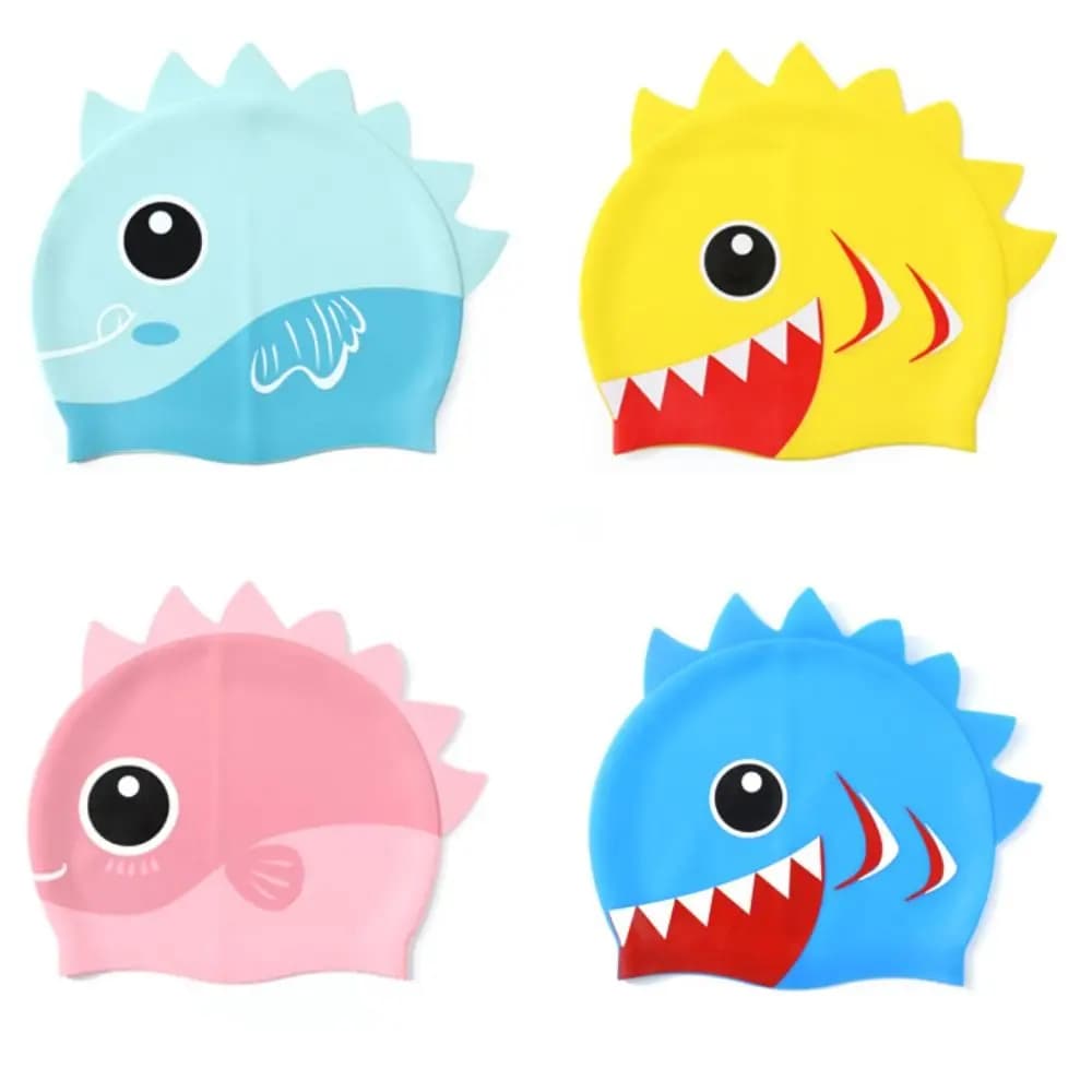 Silicone Material Waterproof For Diving For Long Hair Dinosaur Protect Ears Swim Pool Hat Swimming Cap Elastic Hat Swimming Hat