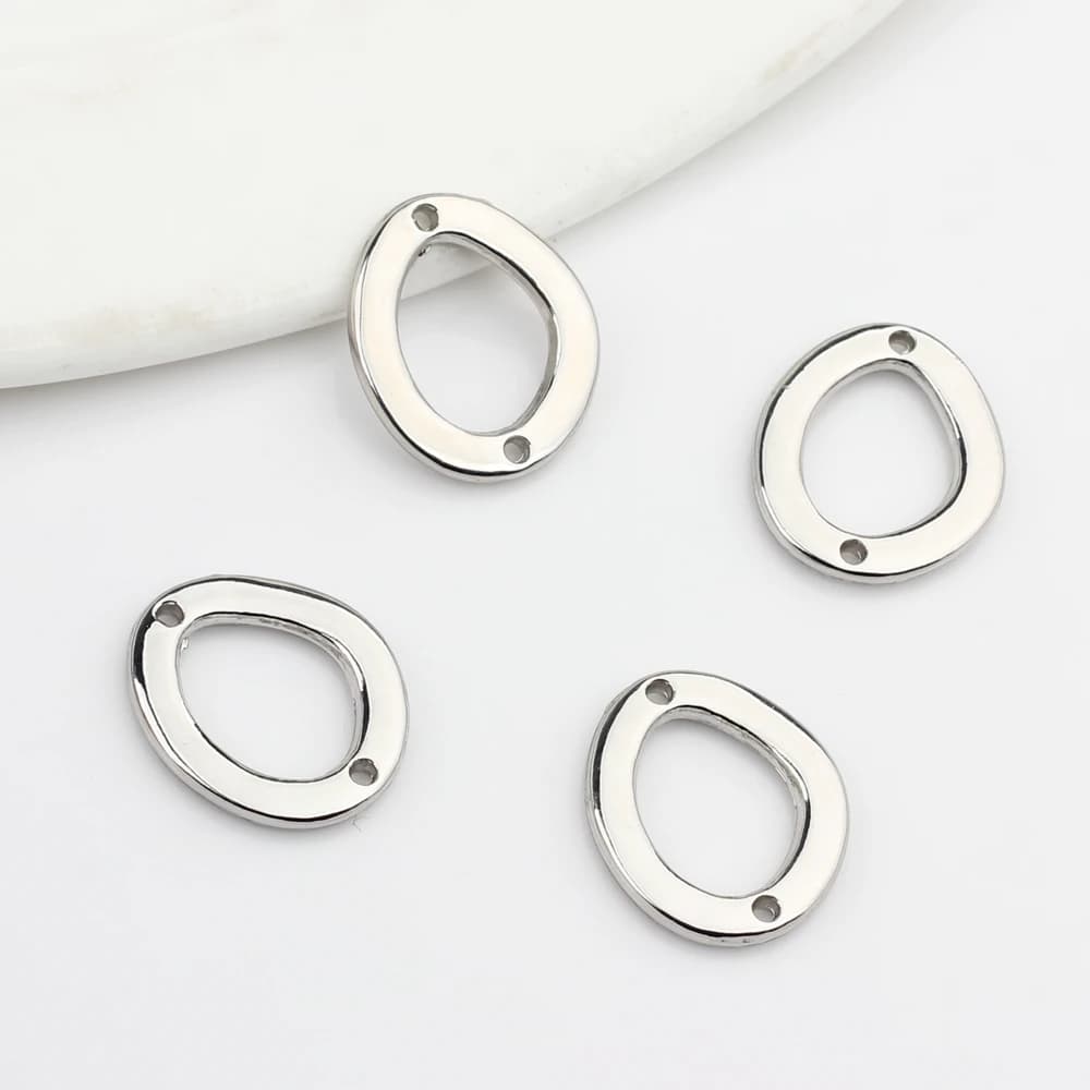 Oval Shape Pendant Connector with Zinc Alloy geometry 10 pcs/Top for DIY Fashion Jewelry Earrings making find accessories
