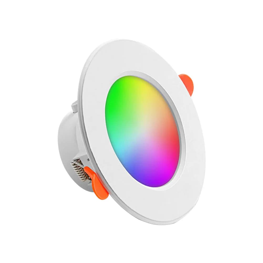 Faretto LED Intelligente da 10W Compatibile con Bluetooth, Luce a Pannello Rotonda 2700K-6500K, Illuminazione da Incasso per Soggiorno e Camera da Letto