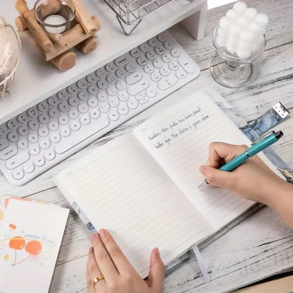 180 Pages A5 Journal Notebook Thickened PU Leather Password Book with Lock Waterproof Protecting Secrets Diary Book