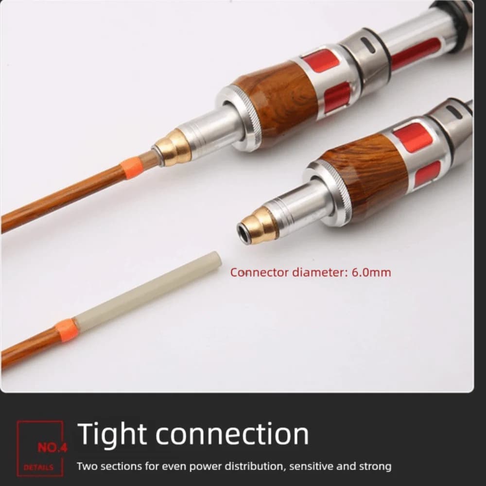 Spinning Fishing Rod in 4 Sections, Power UL, Portable Carbon Hook, Carbon Fiber Fishing Rod for Winter