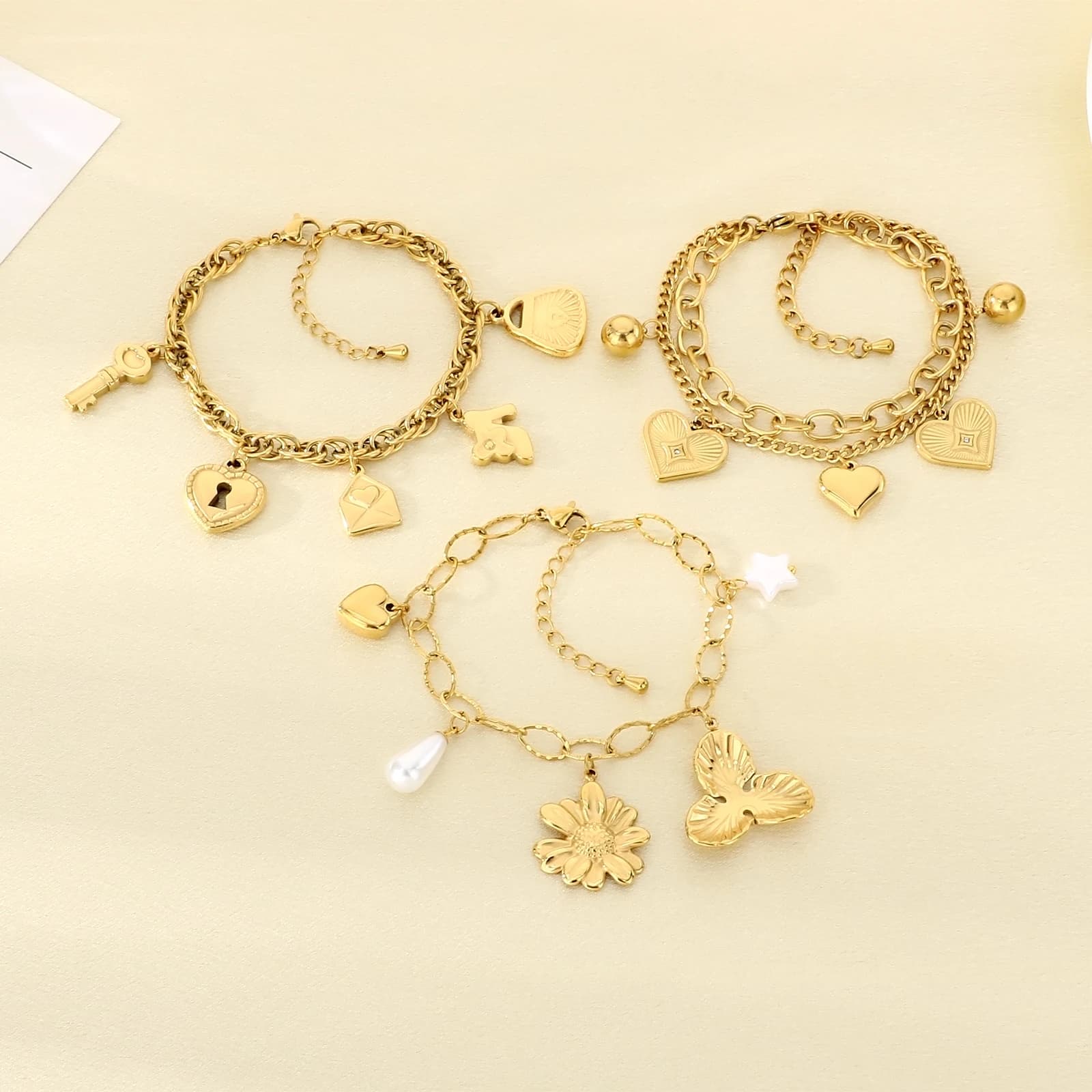 Bracciale da Donna in Acciaio Inossidabile con Catena a Maglie a Forma di Cuore e Lucchetto, Accessorio di Moda per Signore