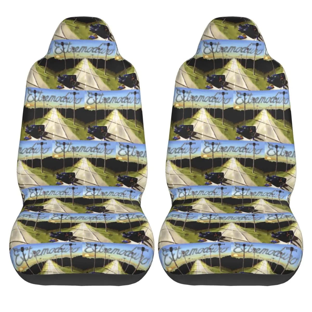 Exterior Band Rock Spanish Car Seat Covers Polyester Summer Car Seat Covers Protection Car Seat Covers Two Pieces